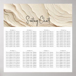 Elfenbenskräm Bohemsk Texturerad Bröllop Poster