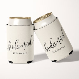 Elfenbenskräm Brudtärna Modernt Skript