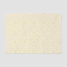 Elfenbenskräm Damask Elegant Blommig