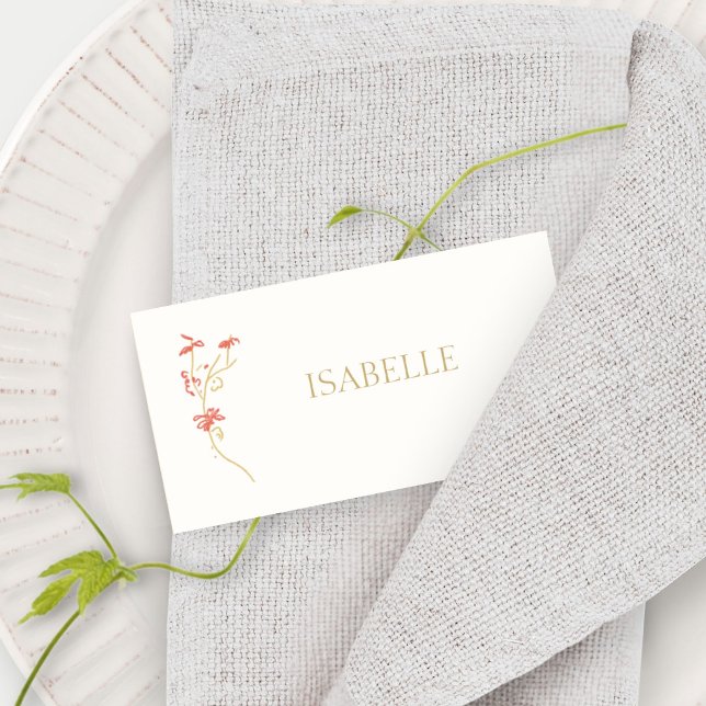 Elfenbenskusten | Blommigt Bröllop Escort Ställe N Anteckningskort (Skapare uppladdad)