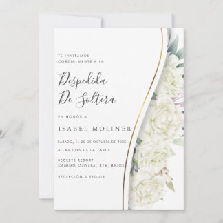 Elfenbenskusten Blommigt Guld Spanien Möhippa Inbjudningar