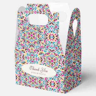 Elfenbenskusten Blommigt Stil Gräns Bröllop Presentaskar
