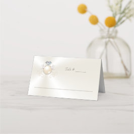 Elfenbenskusten Bröllop Bordsnummer och Place Comb Placeringskort