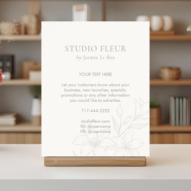 Elfenbenskusten | Chic Blommigt text Befordra  Poster (Skapare uppladdad)
