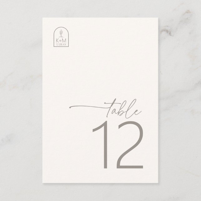 Elfenbenskusten Desert Vibes Bröllop Bord ID1019 Inbjudningar (Framsida)