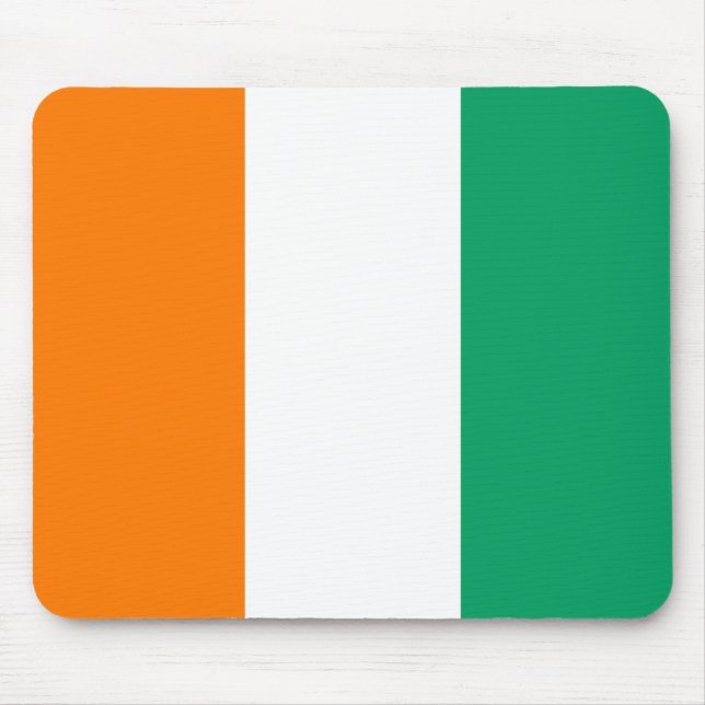 Elfenbenskusten Flagga Mousepad Musmatta (Framsidan)