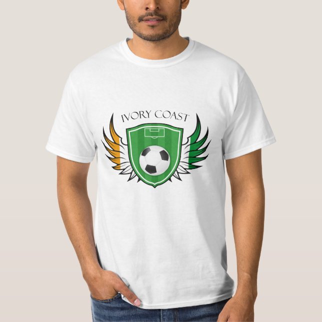 Elfenbenskusten Fotboll Boll Football Tee (Framsida)