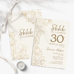 Elfenbenskusten Guld, Botaniska överraskningen 30å Inbjudningar<br><div class="desc">Inbjudan till elfenbenstorn Cream & Guld till botaniska överraskningen 30års födelsedag. Minimalistisk modern femininin-design har botaniska accenter och typiska typsnitt. Enkel perfekt för inbjudan-kort i blommigt för en snyggt kvinnlig överraskning i firande.</div>
