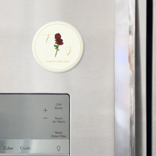 Elfenbenskusten Guld Ro Bröllop Magnet (In Situ (Fridge))
