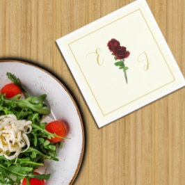 Elfenbenskusten Guld Ro Bröllop Pappersservett