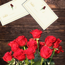 Elfenbenskusten Guld Ro Bröllop Placeringskort