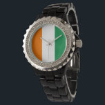 Elfenbenskusten Kusten flagga Armbandsur<br><div class="desc">En idealisk gåva till alla dem som är patriotiska i land!</div>