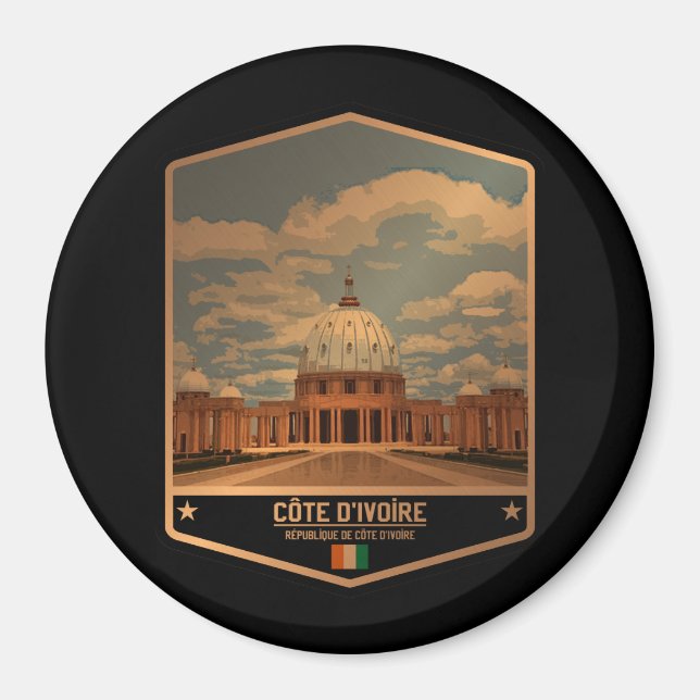 Elfenbenskusten Kusten Magnet (Framsidan)