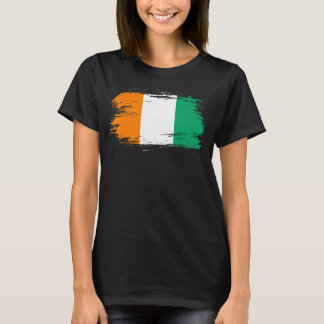 Elfenbenskusten Kusten Outfit Ivory Kusten Flagga T Shirt