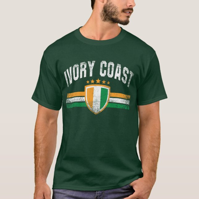 Elfenbenskusten Kusten T Shirt (Framsida)
