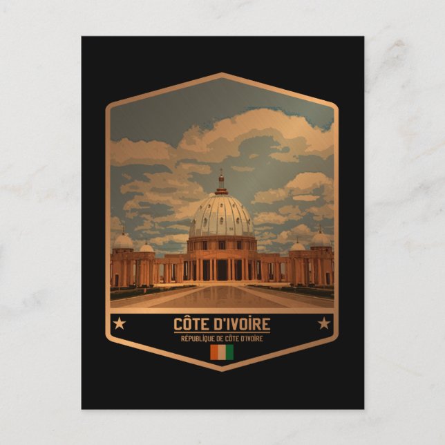 Elfenbenskusten Kusten Vykort (Framsida)