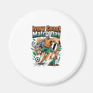 Elfenbenskusten Match Day Skeleton Striker Nations Magnet