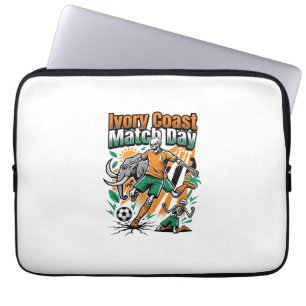 Elfenbenskusten Match Day Skelett Anfallare Nation Laptop Fodral