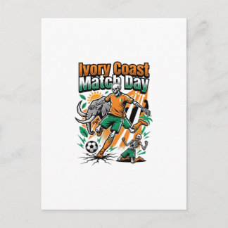Elfenbenskusten Match Day Skelett Anfallare Nation Vykort