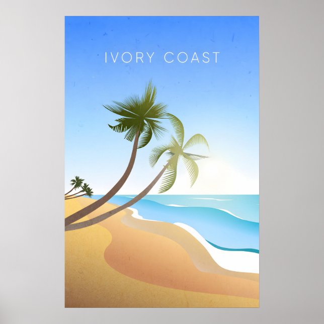 Elfenbenskusten Minimalistisk Resaaffisch Poster (Framsidan)