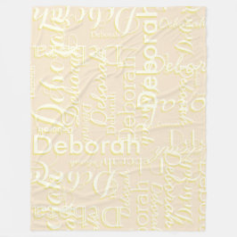 Elfenbenskusten Namn om Champagne Timless Stil Fleecefilt