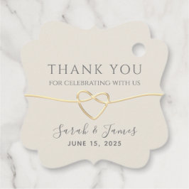 Elfenbenskusten och Guld Bröllop Tack Gåvor Etiketter