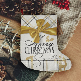 Elfenbenskusten och Guld Play Reindeer & Namn God Stor Julstrumpa