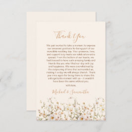 Elfenbenskusten och  Wildblomman Bröllop Tack Kort