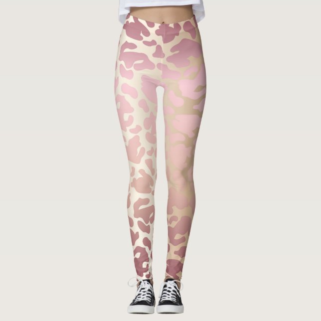 Elfenbenskusten, Ro Guld och Rosa Woman Leggings (Framsida)
