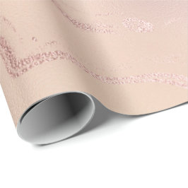 Elfenbenskusten ro Guld Smala Molten Marble Glass  Presentpapper