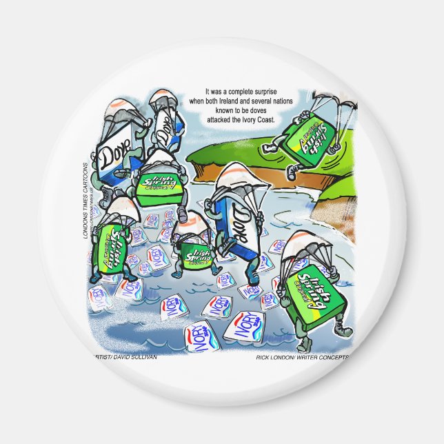 Elfenbenskusten Roliga överraskningsgåvor Tees & K Magnet (Framsidan)