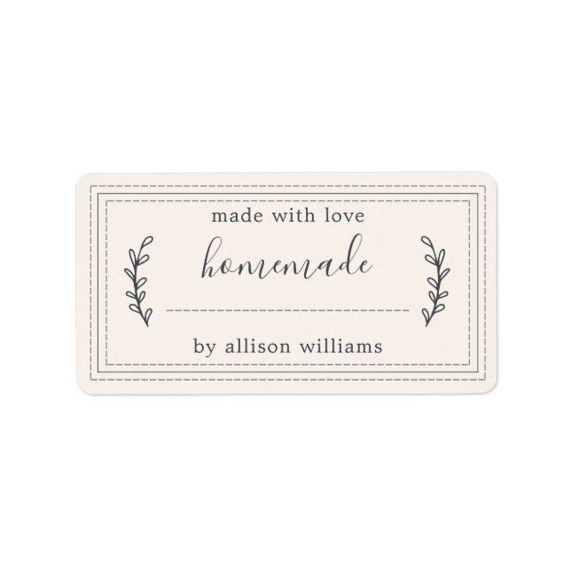 Elfenbenskusten Rustic Homemade Baked Goods Sylt C Adressetikett (Framsidan)