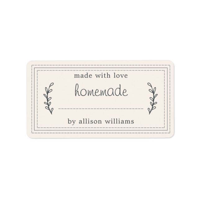 Elfenbenskusten Rustic Homemade Baked Goods Sylt C Adressetikett (Framsidan)