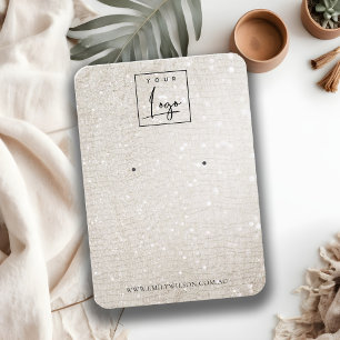 Elfenbenskusten Silver Gnistra Glitter Logotyp Ea Visitkort