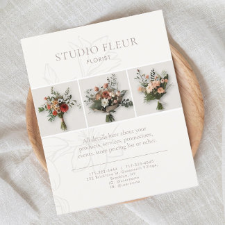 Elfenbenskusten | Simple Blommigt Business Marknad Flygblad