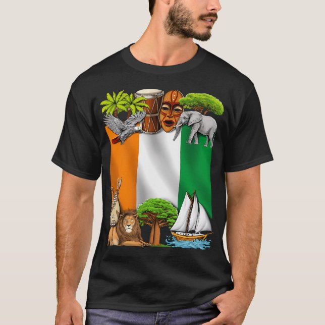 Elfenbenskusten T Shirt (Framsida)