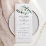 Elfenbenskusten Watercolor Blommigt Bröllop Meny<br><div class="desc">Ivory Watercolor Blommigt Bröllop Menu</div>
