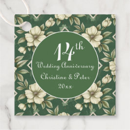 Elfenbenskustens Blommigt- och Emerald Bröllop-års Gåvor Etiketter