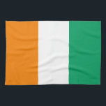 Elfenbenskustens flagga kökshandduk<br><div class="desc">Elfenbenskustens patriotiska flagga.</div>