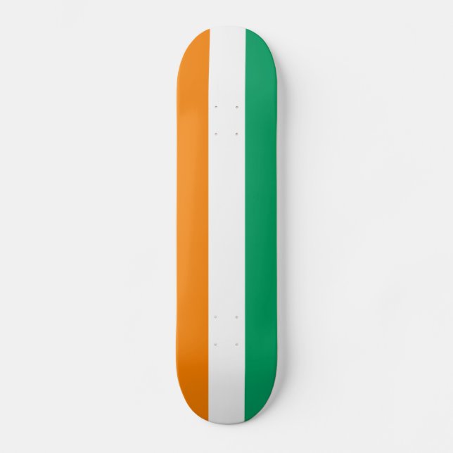 Elfenbenskustens flagga mini skateboard bräda 18,5 cm (Framsida)