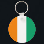 Elfenbenskustens flagga nyckelring<br><div class="desc">Elfenbenskustens patriotiska flagga.</div>