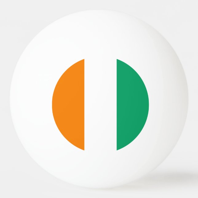 Elfenbenskustens flagga pingisboll (Framsidan)