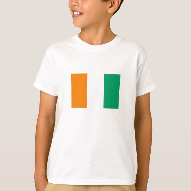 Elfenbenskustens flagga t shirt (Framsida)