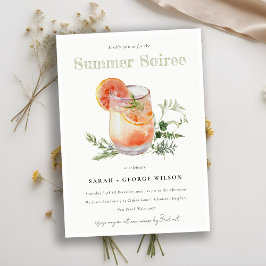 Elfenbenskustens Orange Soiree Cocktail Bassäng Pa Inbjudningar
