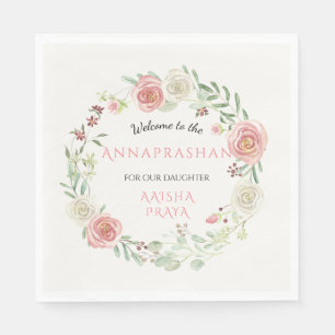Elfenbenskustens Rosa Annaprashan Party Girl Baby  Pappersservett