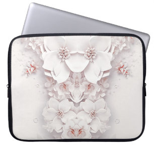 Elfenbenskustens Rosa Blommigt Laptop sleeve