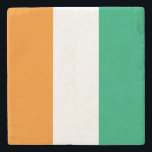 Elfenbenskusts flagga stenunderlägg<br><div class="desc">Elfenbenskusts patriotiska flagga.</div>