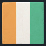 Elfenbenskusts flagga stenunderlägg<br><div class="desc">Elfenbenskusts patriotiska flagga.</div>