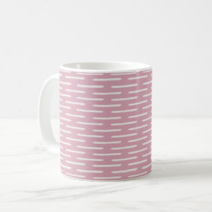 Elfenbenslinjer på rosa kaffemugg