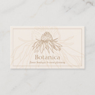 Elfenbensminimalist Leilani-blomma Visitkort